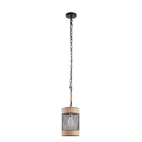 Orion Natural Rope and Metal Mesh Cylinder Pendant-Letifly Lights and Decor