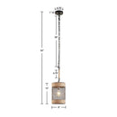 Orion Natural Rope and Metal Mesh Cylinder Pendant-Letifly Lights and Decor