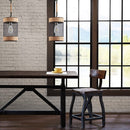 Orion Natural Rope and Metal Mesh Cylinder Pendant-Letifly Lights and Decor