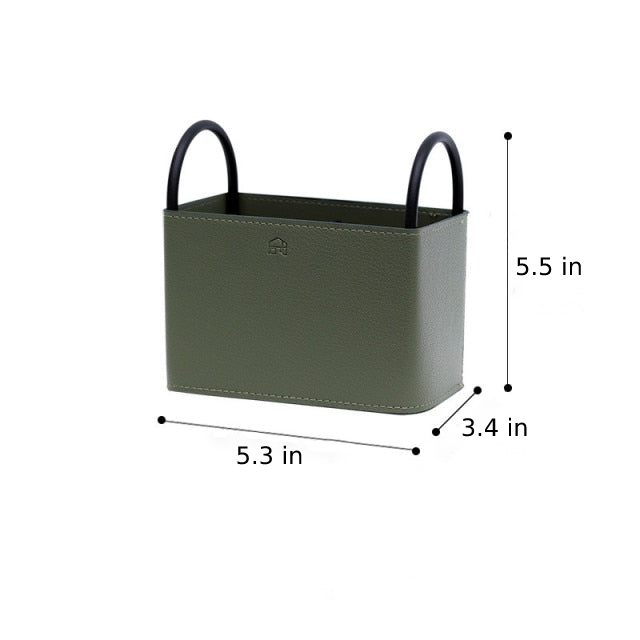 Oslo Leather Storage Basket-Letifly Lights and Decor