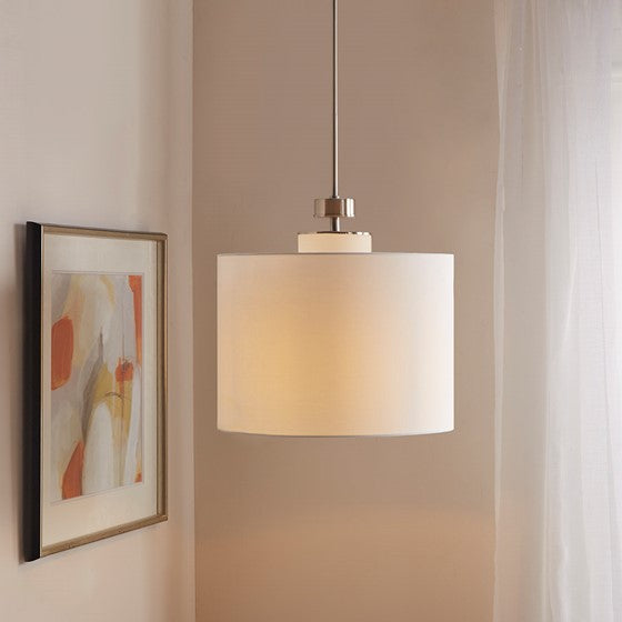 Pacific Metal Pendant with Drum Shade-Letifly Lights and Decor