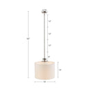 Pacific Metal Pendant with Drum Shade-Letifly Lights and Decor