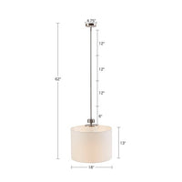 Pacific Metal Pendant with Drum Shade-Letifly Lights and Decor