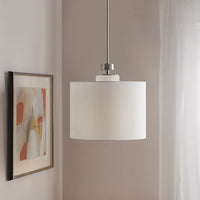 Pacific Metal Pendant with Drum Shade-Letifly Lights and Decor