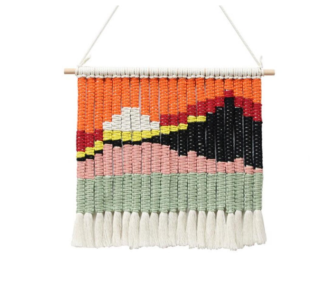 Paisaje Macramé Hanging Tapestry-Letifly Lights and Decor