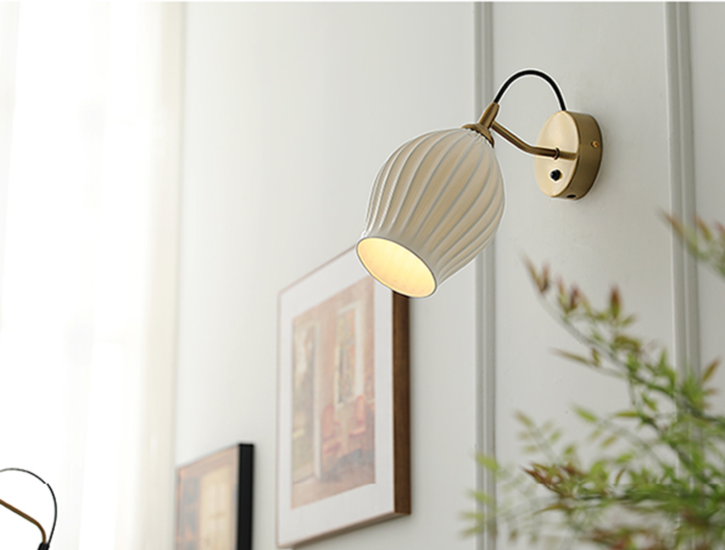 Paola Ceramic Minimalist Wall Sconce-Letifly Lights and Decor