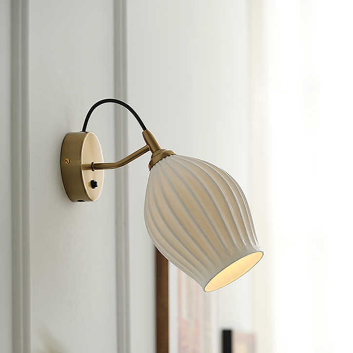 Paola Ceramic Minimalist Wall Sconce-Letifly Lights and Decor