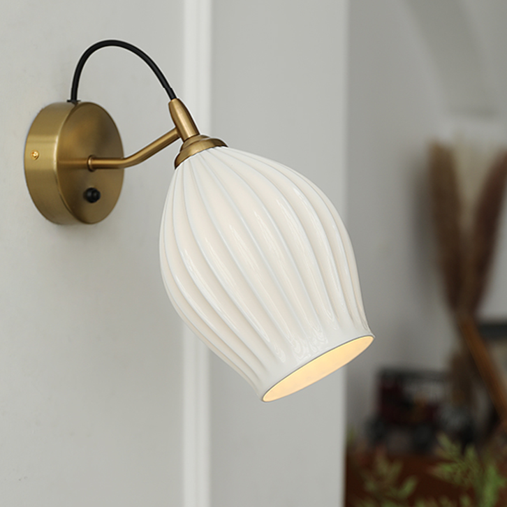 Paola Ceramic Minimalist Wall Sconce-Letifly Lights and Decor