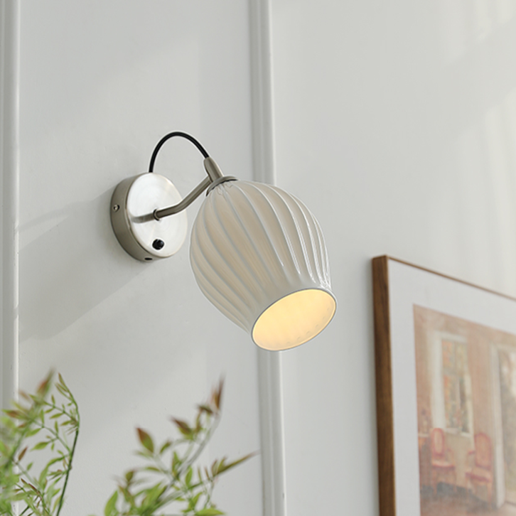 Paola Ceramic Minimalist Wall Sconce-Letifly Lights and Decor