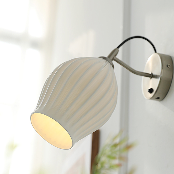 Paola Ceramic Minimalist Wall Sconce-Letifly Lights and Decor