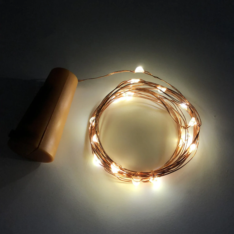 Patio Fairy Battery LED lights with Copper String-Letifly Lights and Decor