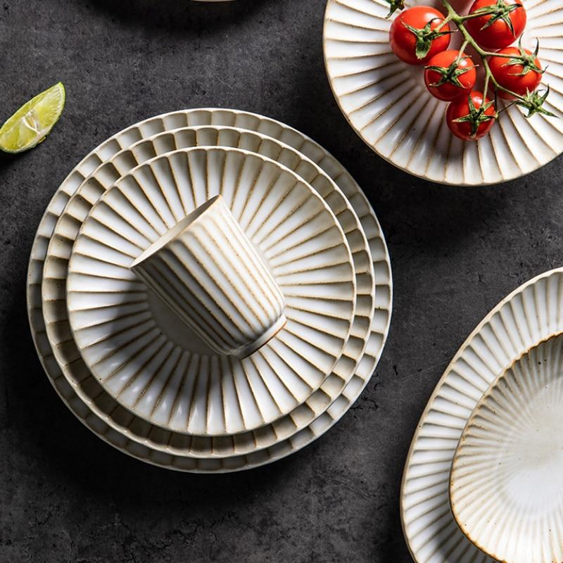 Pavlova Ceramic Dinner Plates-Letifly Lights and Decor
