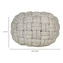 Pebble Puffed Weave Cable Knit Pouf-Letifly Lights and Decor