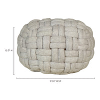 Pebble Puffed Weave Cable Knit Pouf-Letifly Lights and Decor