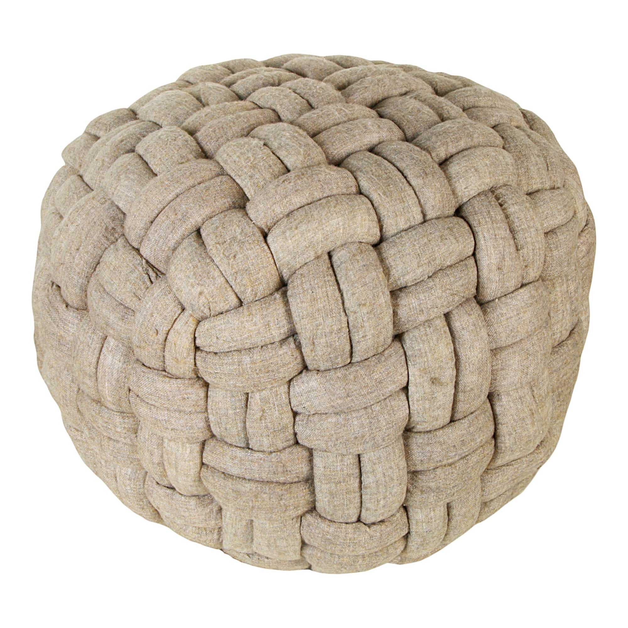 Pebble Puffed Weave Cable Knit Pouf-Letifly Lights and Decor