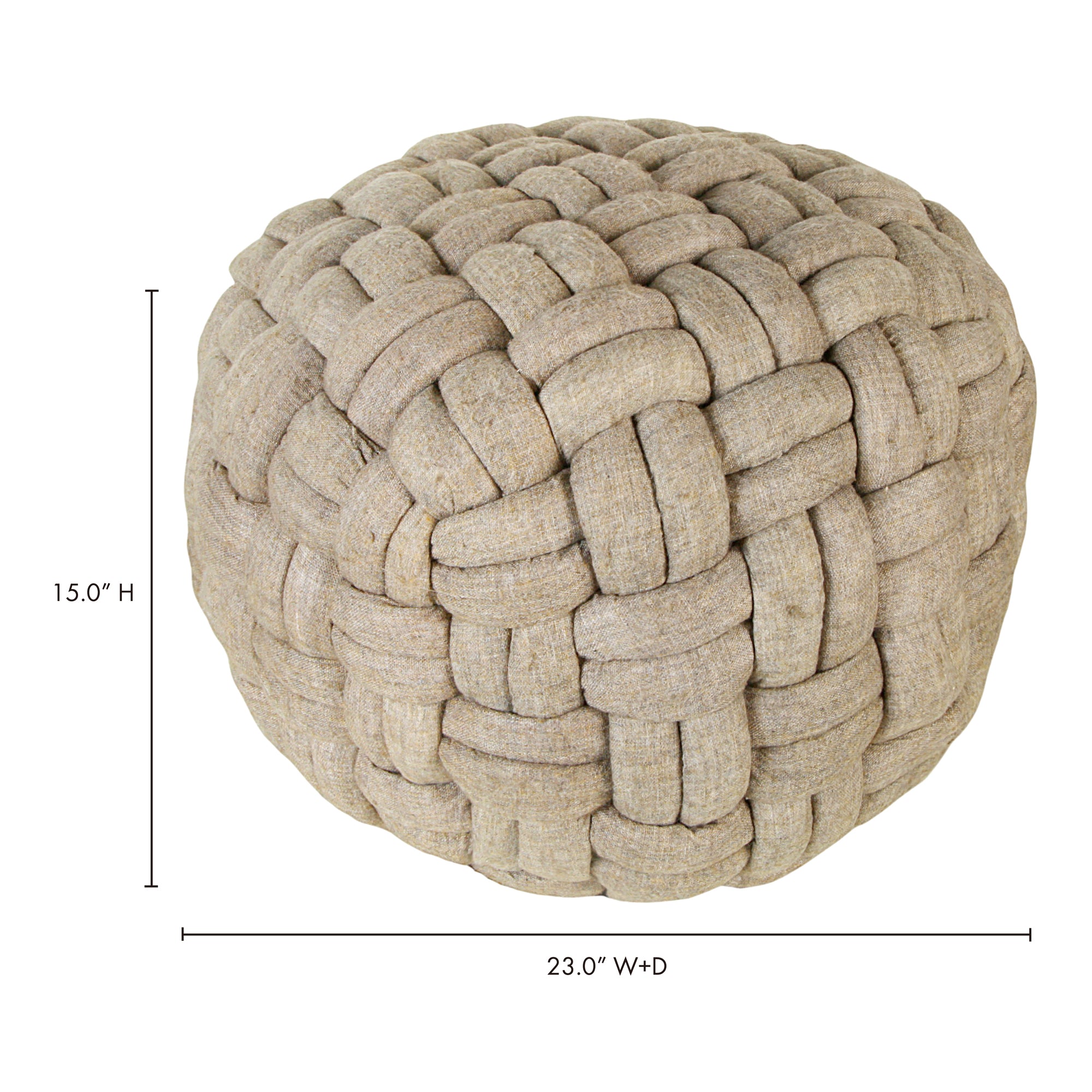 Pebble Puffed Weave Cable Knit Pouf-Letifly Lights and Decor