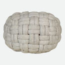 Pebble Puffed Weave Cable Knit Pouf-Letifly Lights and Decor