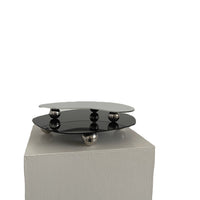 Acrylic Irregular Shaped Tray Mirror and Black Design With Bottom Support Tray