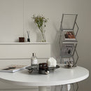Acrylic Irregular Shaped Tray Mirror and Black Design With Bottom Support Tray