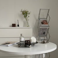 Acrylic Irregular Shaped Tray Mirror and Black Design With Bottom Support Tray