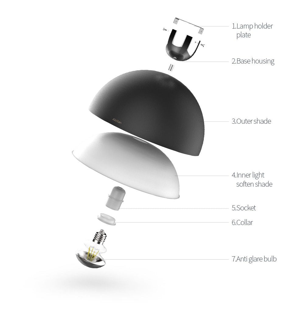 Pepper Cone LED Metal Ceiling Lamp-Letifly Lights and Decor