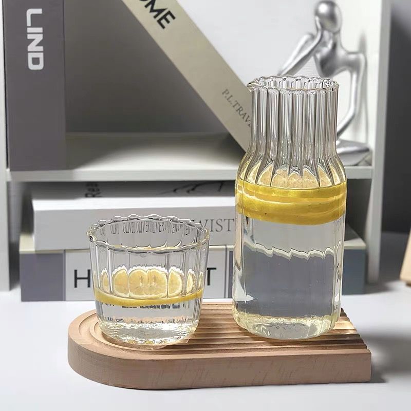 Glass Bottle Pitcher Drinkware Set 
