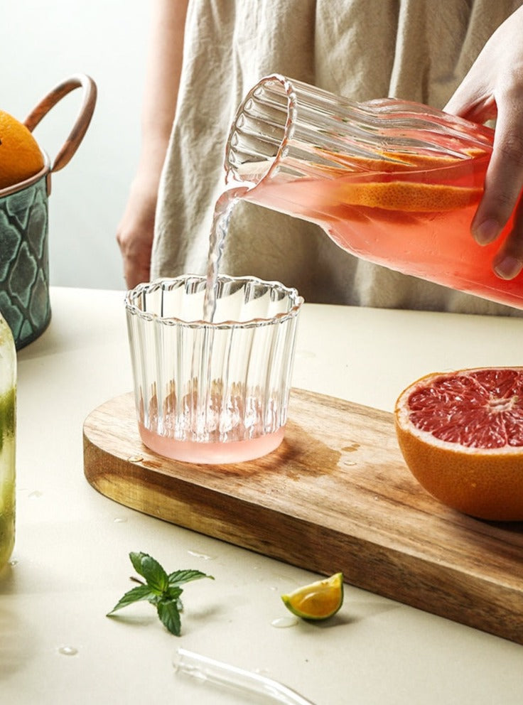 Glass Bottle Pitcher Drinkware Set 