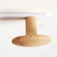 Brown Wooden Wall Hooks Hanging Rack
