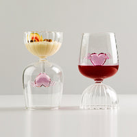 Pink Love Wings Glass Cup & Goblet