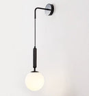 Poiret Series Brass & Glass Globe Hanging Wall Lamp-Letifly Lights and Decor