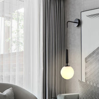 Poiret Series Brass & Glass Globe Hanging Wall Lamp-Letifly Lights and Decor
