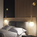 Poiret Series Brass & Glass Globe Hanging Wall Lamp-Letifly Lights and Decor
