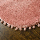 Pom-pom Trimmed Oval Anti-skid Rug-Letifly Lights and Decor