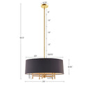Presidio Drum Shade Chandelier-Letifly Lights and Decor