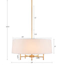 Presidio Drum Shade Chandelier-Letifly Lights and Decor
