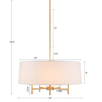 Presidio Drum Shade Chandelier-Letifly Lights and Decor