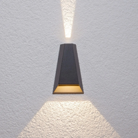 Boxy Black White Gray Double Shining LED Outdoor Wall Light