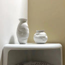 Ceramic Vases White with White Ink Dots Home Decoration 