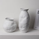 Ceramic Vases White with White Ink Dots Home Decoration 