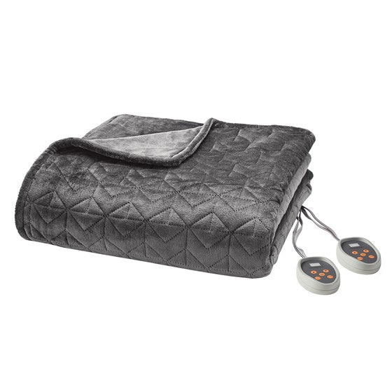 Quilted Plush Heated Blanket-Letifly Lights and Decor