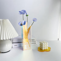 Acrylic Transparent Rainbow Tint Geometric Shaped Vase Arch