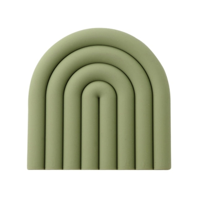 Rainbow Silicone Mat Coasters-Letifly Lights and Decor