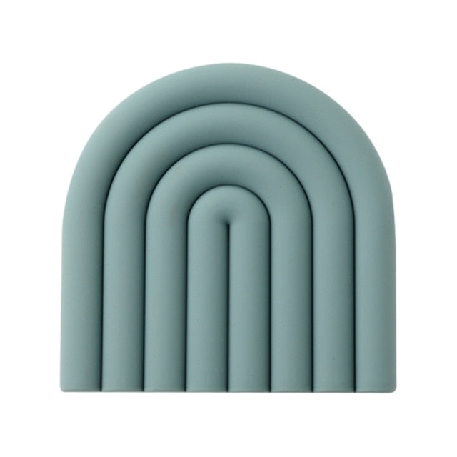 Rainbow Silicone Mat Coasters-Letifly Lights and Decor