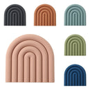 Rainbow Silicone Mat Coasters-Letifly Lights and Decor