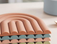 Rainbow Silicone Mat Coasters-Letifly Lights and Decor
