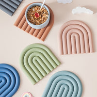 Rainbow Silicone Mat Coasters-Letifly Lights and Decor