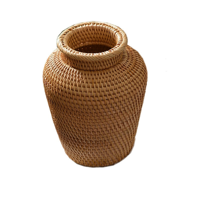 Rattan Hand Woven Vase-Letifly Lights and Decor