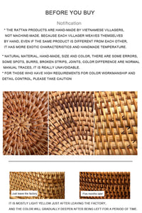 Rattan Hand Woven Vase-Letifly Lights and Decor