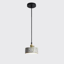 Modern Stylish Stone pendant light in geometric shape with black cord