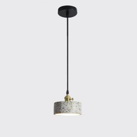 Modern Stylish Stone pendant light in geometric shape with black cord